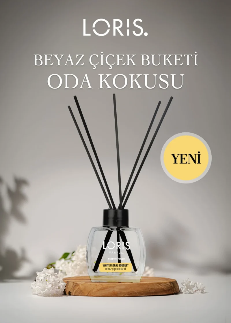 خوشبوکننده هوا لوریس مدل "بوته گل سفید" – Beyaz Çiçek Buketi Çubuklu(120ml) - Image 2
